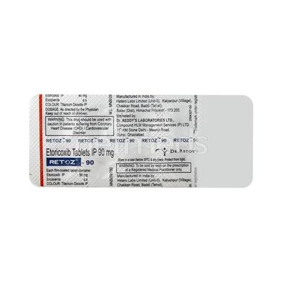 Retoz 90mg Tablet 10'S - Pain relief-Nsa