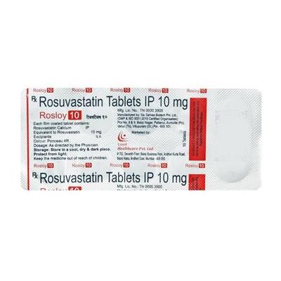Rosloy 10mg Tablet 10'S - High Cholesterol-Dys