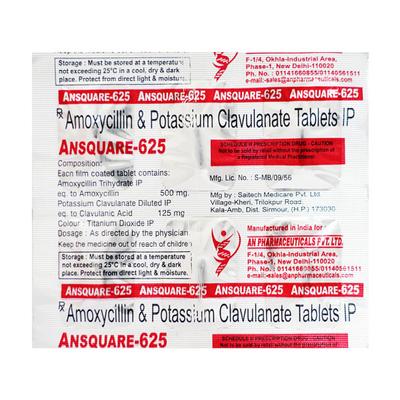 Ansquare 500/125Mg Tablet 6's - Bacterial Infections-Pen