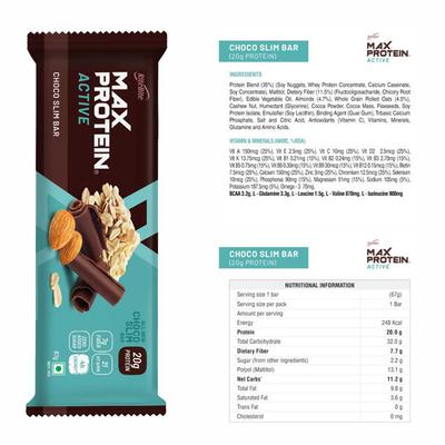 RiteBite Active Variety Energy Bar - Choco Fudge, Honey Lemon, Green Tea Orange, Choco Slim, Green Coffee Beans (Pack of 6) - Nutritional Bars