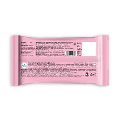 Kara Refreshing Facial Wipes - Aloevera & Cucumber 25's - Tissues & Wipes