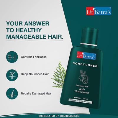 Dr Batra's PRO+ Intense Volume Shampoo 500 ml + Anti-Dandruff Hair Serum 125 ml + Conditioner 100 ml - Hair Treatment