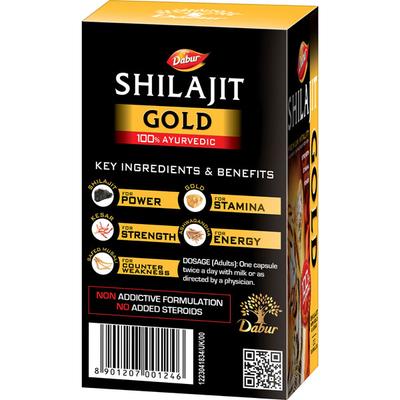 Dabur Shilajit Gold Capsule 20's (Free 2 Capsules) - Sexual Healthcare