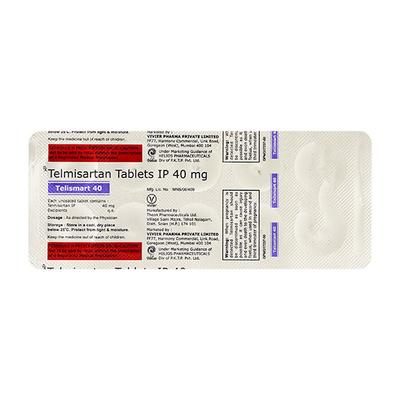 TELISMART 40mg Tablet 10's - Hypertension-Ang