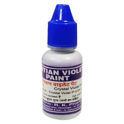 Gentian Crystal Violet Paint IP 0.5% Solution (RK Pharma) 20 ml - Wound Treatments