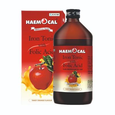 Suncare Haemocal Iron Tonic - Tangy Orange 450 ml - Calcium And Minerals