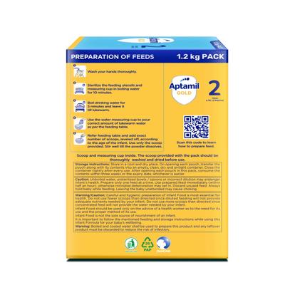 Aptamil Gold FollowUp Formula Stage 2 Powder (6-12 months) 1.2 kg - Baby And Infant Supplements