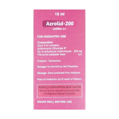 AZROLID 200 Oral Suspension 15ml - Bacterial Infections-Mac