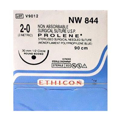 Johnson & Johnson Ethicon Prolene Non Absorbable Surgical Suture (2-0) (90 cm) (NW844) 1's - Bandages & Dressings