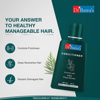 Dr Batra's Dandruff Cleansing Shampoo 100 ml + Anti-Dandruff Hair Serum 100 ml + Conditioner 125 ml - Hair Treatment