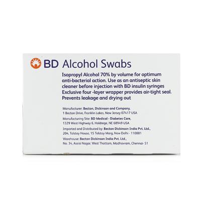 BD Alcohol Swab 100's - Bandages & Dressings