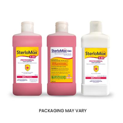 SterloMax 80% Ethanol-Based Hand Rub Sanitizer & Disinfectant (Pack of 3 x 500 ml) - Hand Sanitizer