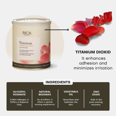Rica Liposoluble Wax - Titanium 800 ml - Shaving & Hair Removal