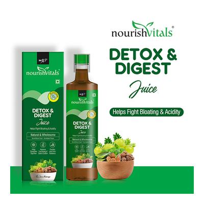 NourishVitals Detox & Digest Juice 500 ml - Ayurvedic Juices
