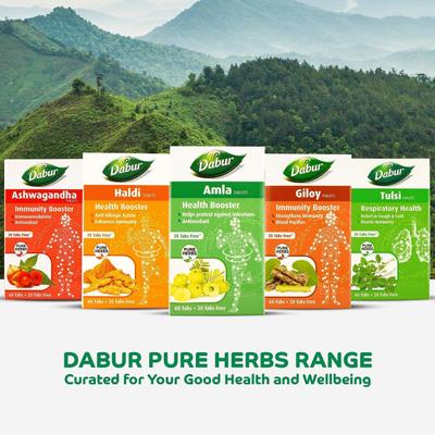 Dabur Amla Tablets 60's (Free 20's Tablets) - Pure Herbs