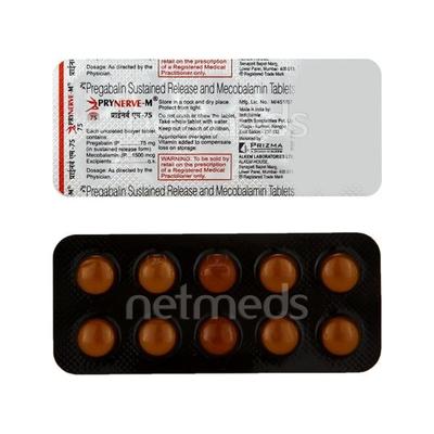 Prynerve M 75mg Tablet 10'S - Neuropathic Pain-Dru