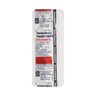 Dicloran A Tablet 10'S - Pain relief-Nsa