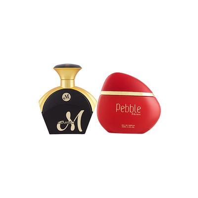 Maryaj M For Her EDP Fruity Floral Perfume And Maryaj Pebble Shine EDP Floral Fruity Perfume 190 ml - Women Perfumes (Edt/Edp)