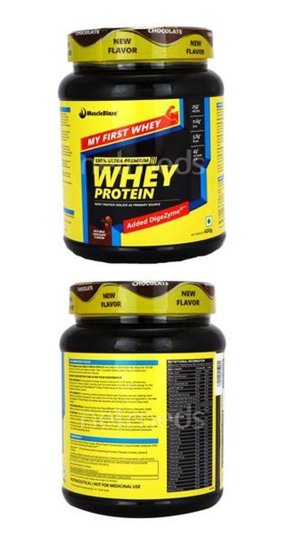 MuscleBlaze My First Whey Protein - Rich Milk Chocolate 400 gm - Whey Proteins