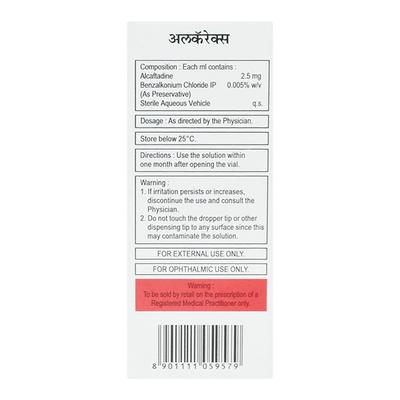 Alcarex Eye Drops 5ml 1's - Eye conditions-Oph