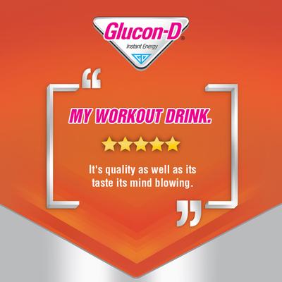 Glucon-D Instant Energy Powder - Tangy Orange (Jar) 400 gm - Energy Drinks