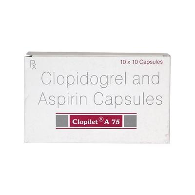 Clopilet A 75mg Capsule 10'S - Blood Clot-Ant