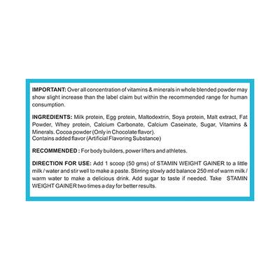 Stamin Weight Gain Powder - Chocolate Flavour 3 kg - Weight Gain