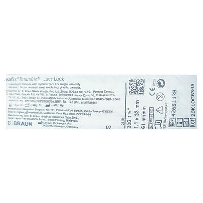 B.Braun Vasofix Luer Lock IV Cannula 20G 60 ml/min - Surgical Instruments