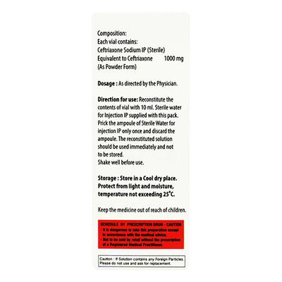TRUEXONE 1000mg Injection 1's - Bacterial Infections-Cep