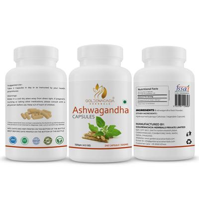 Goldenacacia Herrbals Ashwagandha 500 mg Capsule 240's - Ashwagandha