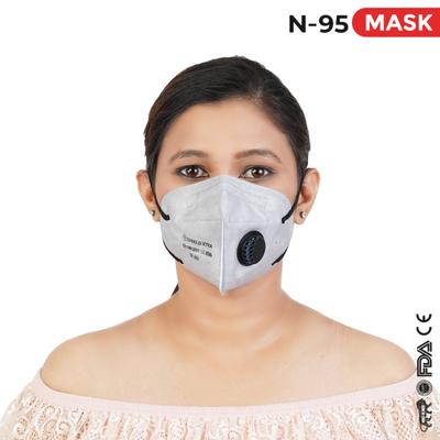 Shield Xtra N95 Anti Pollution Face Mask with Valve - Ear Loop 15's - Face Mask