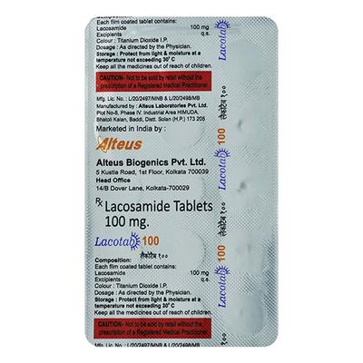 LACOTAB 100 Tablet 15's - Epilepsy/Convulsion-Ant