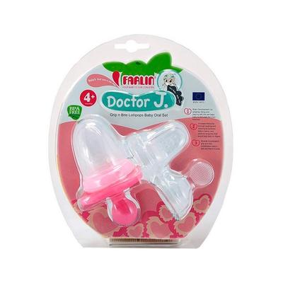 Farlin Grip N Bite Lollipops Baby Oral Set - Pink 1's - Pacifiers & Teethers