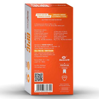 Manforce Epic Passion Extra Dotted Condoms - Fruit Punch 10's - Plain/Flavoured Condoms
