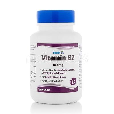 HealthVit Vitamin B2 100 mg Tablet 60's - Multi-Vitamins