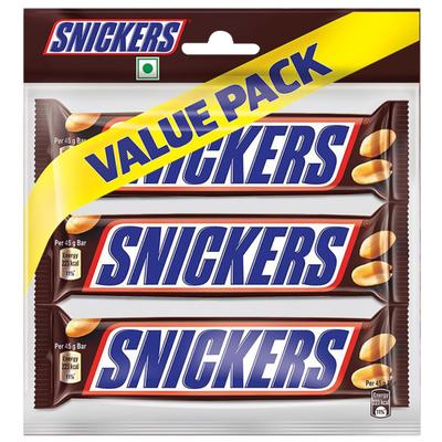 Snickers Value Pack (Pack of 3 x 45 gm) 1's - Nutritional Bars
