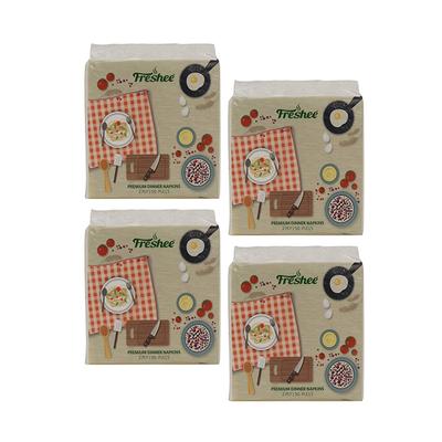 Freshee 2 Ply Premium Dinner Napkins (Pack of 4) - Tissues & Wipes