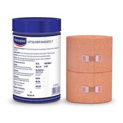 Hansaplast Cotton Crepe Bandage B.P. (8 cm x 4 m) - Bandages & Dressings