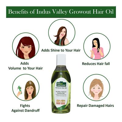Indus Valley Bio Organic Growout Hair Oil 100 ml - Personal Care (Ayush)