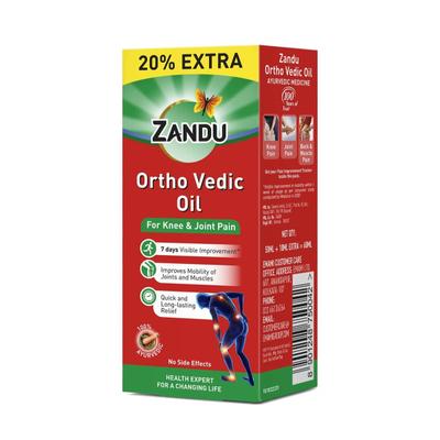 Zandu Ortho Vedic Oil (50ml + 10ml Free) 60 ml - Pain Relief (Ayush)
