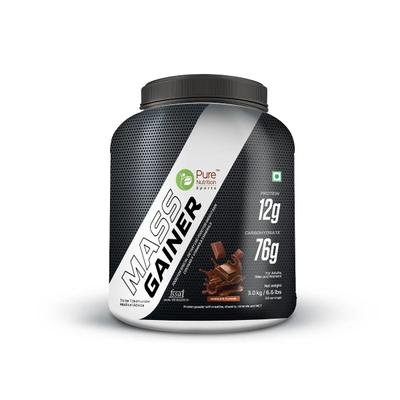 Pure Nutrition Mass Gainer Protein Powder - Chocolate Flavour 3 kg - Whey Proteins