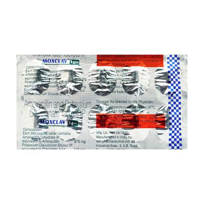 MOXCLAV 1gm Tablet 10's - Bacterial Infections-Pen