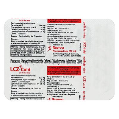 LCZ Cold Tablet 10'S - Cough And Cold-Cou