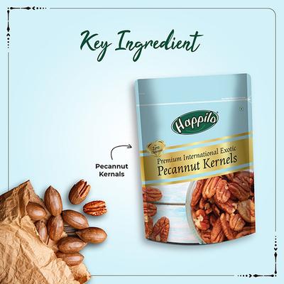 Happilo Premium International Exotic Pecannut Kernel Seeds 150 gm - Nutritional Bars