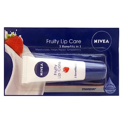 Nivea Fruity Lip Balm - Strawberry 10 gm - Lip Balms