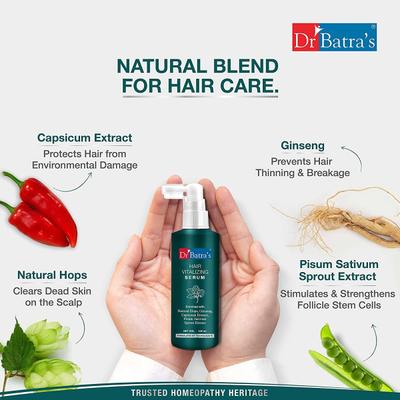 Dr Batra's Anti-Dandruff Hair Serum 125 ml + Conditioner 200 ml + Hair Fall Control Oil 200 ml - Hair Treatment