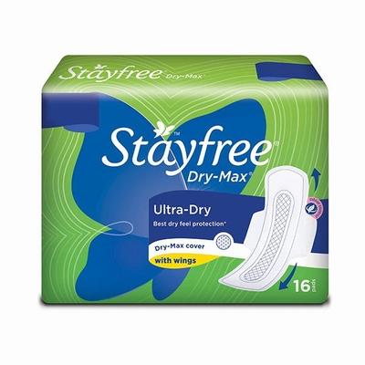 Stayfree Dry Max Ultra-Dry Wings 16's - Sanitary Napkins