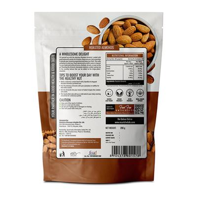 NourishVitals California Roasted Almonds Seeds (Pack of 2 x 200 gm) - Nutritional Bars