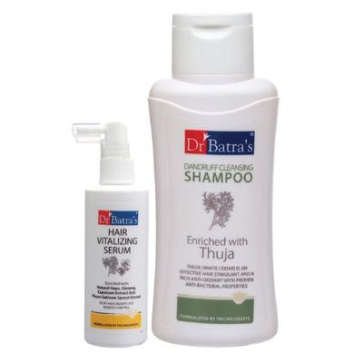 Dr Batra's Dandruff Cleansing Shampoo 100 ml + Hair Vitalizing Serum 125 ml - Hair Treatment