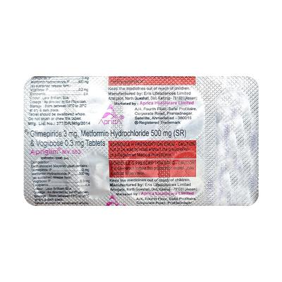 APRIGLIM MV 303 Tablet 10's - Diabetes-Ant